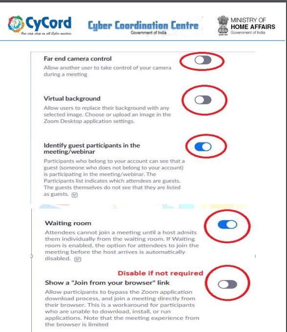 MHA issues Advisory ZOOM 