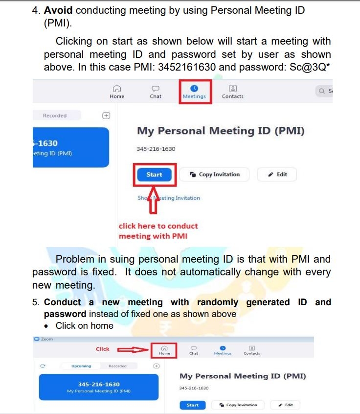 MHA issues Advisory ZOOM 