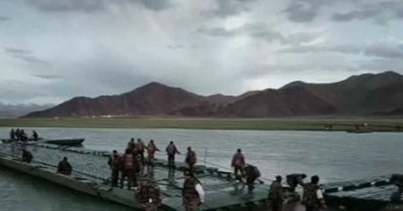 Indian Army builds bridge Indian Army builds bridge