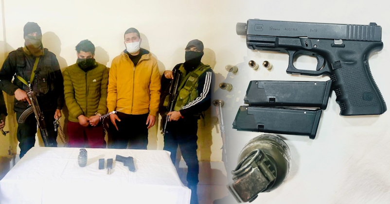 Srinagar police Arrested Terrorists 