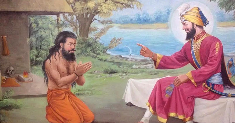 Madho Das and Guru Gobind Singh Ji. Madho Das and Guru Gobind Singh Ji.