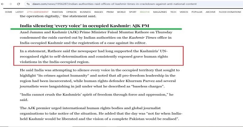 PoJK Puppet PM Lashes Out After SIA Raids on 