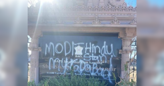 Hindu Temple in US Vandalized with Anti-India Graffiti, Sparks Outrage