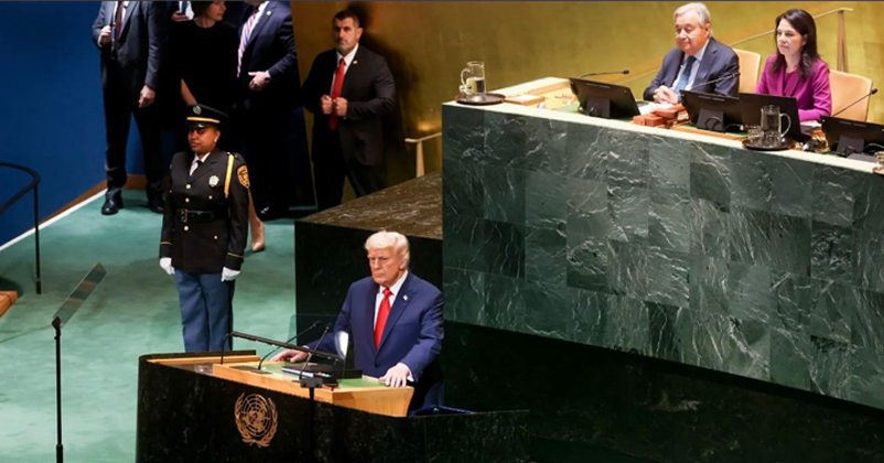Trump blames UN after escalator  teleprompter and sound failures demands investigation