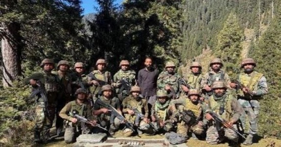 Jammu kashmir terrorists hide out busted