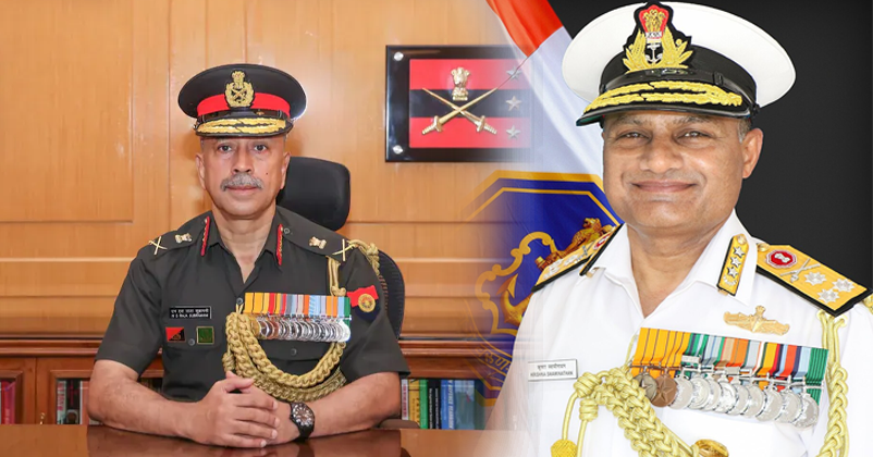 Lt General Raja Subramani -  Vice Admiral Swaminathan