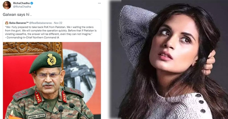 Richa Chadha Mocks Indian Army Richa Chadha Mocks Indian Army