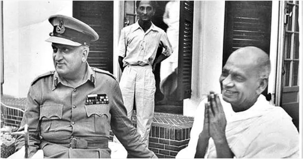Maharaja Hari Singh With Sardar Patel