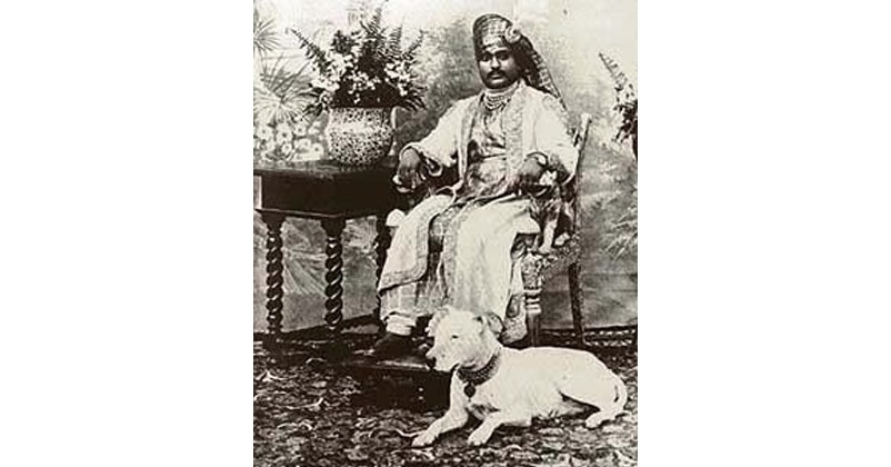 Junagadh Nawab With his Dog