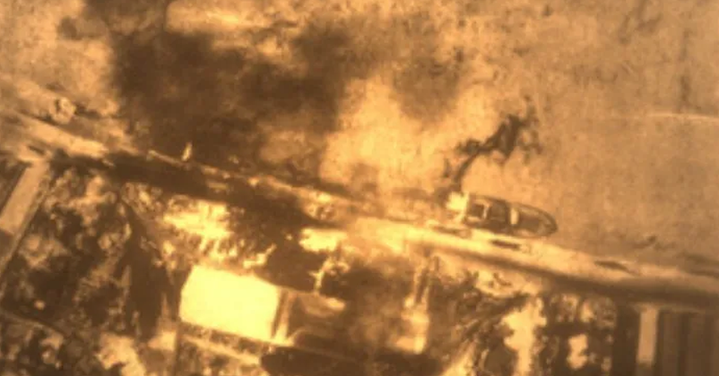 Karachi Harbour on Fire after attack by India