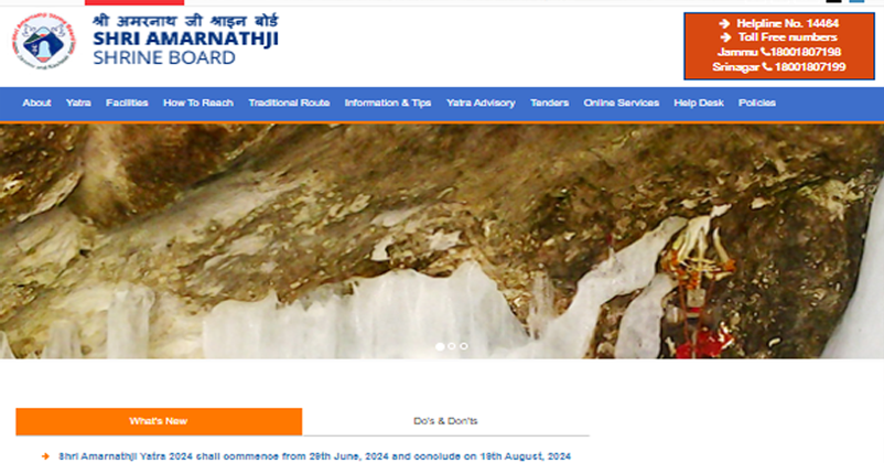 Amarnath yatra Registration Process