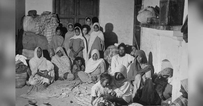 Sikh refugees fleeing from Western Pakistan in a refugee camp