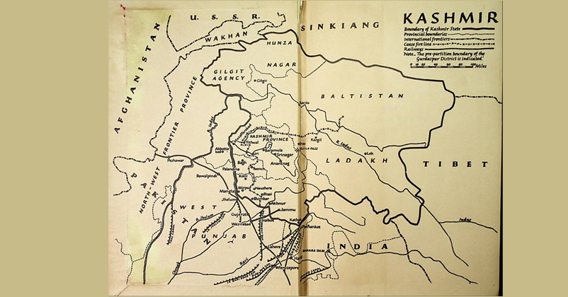 Jammu Kashmir Map 1947
