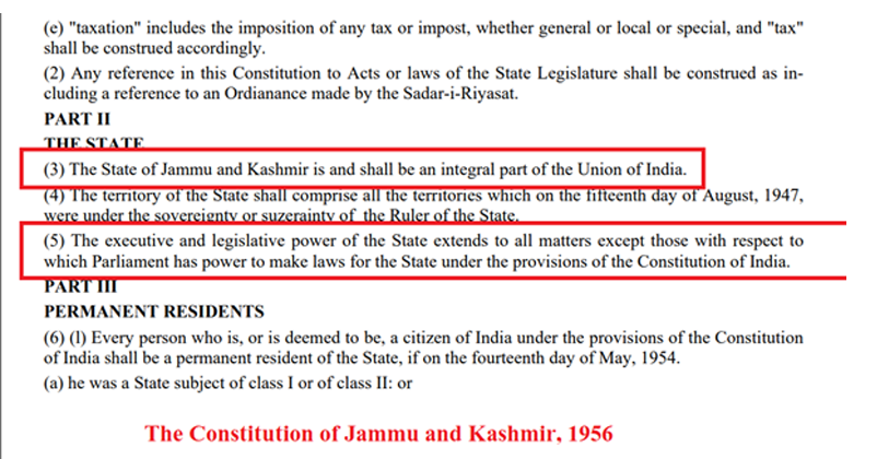 the constitution Jamu Kashmir 1956 the constitution Jamu Kashmir 1956