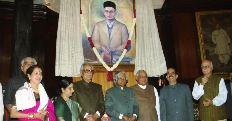Savarkar potret in parliament by atal bihari